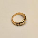 Checkered Dome Ring