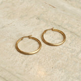 Snake Texture Hoop Earrings