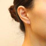 Pink, Black Crystal Studs