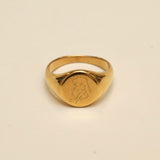 silhouette engraved Signet Ring