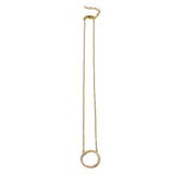 Yellow Gold Large Circle CZ Necklace Closure