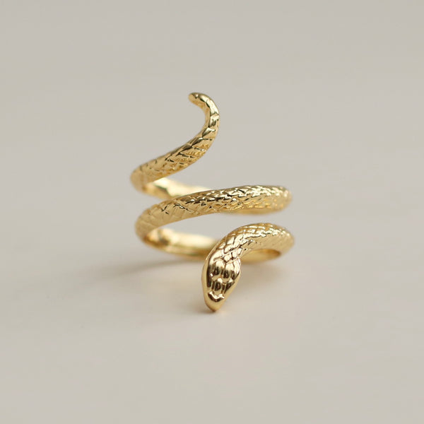 Adjustable Gold Snake Ring