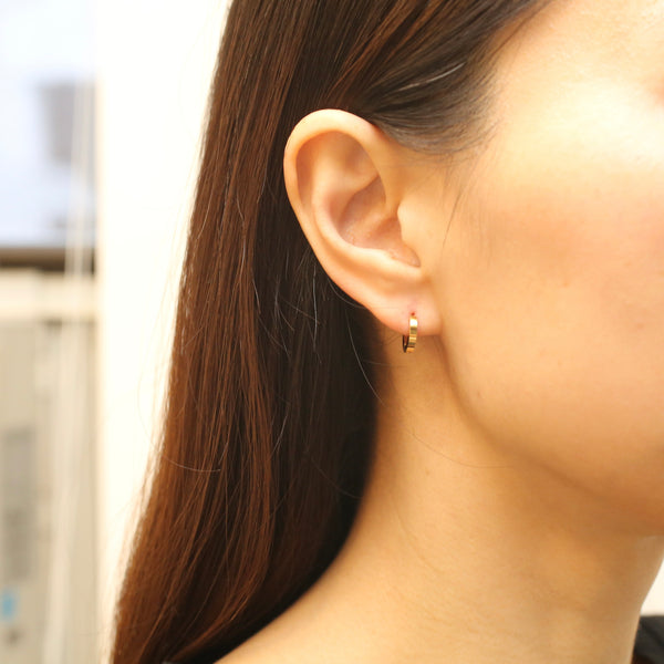 X Small Edge Hoop Earrings