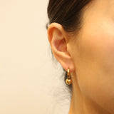 Ball Drop Hoop Earrings