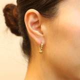 Ball Drop Hoop Earrings