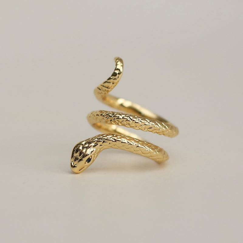 Adjustable Gold Snake Ring