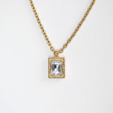 Solitaire Square Necklace