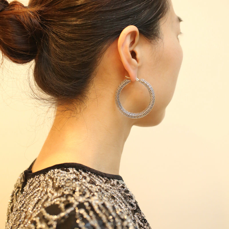 LG Disco Tube Hoop Earrings