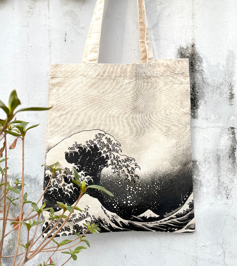 Wave Drawing Eco Canvas Tote Bag