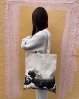 Wave Drawing Eco Canvas Tote Bag