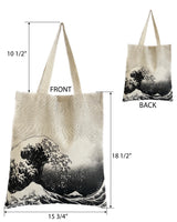 Wave Drawing Eco Canvas Tote Bag