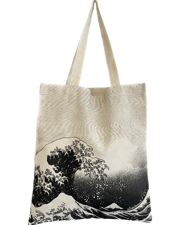 Wave Drawing Eco Canvas Tote Bag