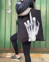 Skeleton Finger Eco Canvas Tote Bag