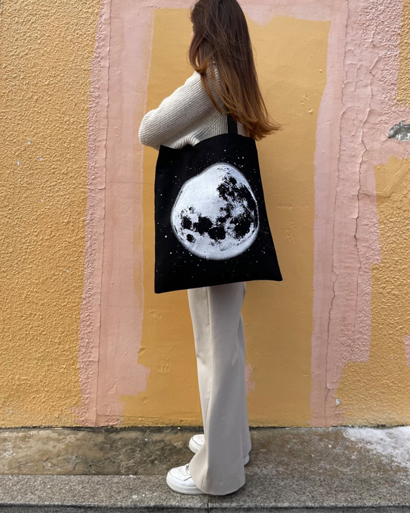 Moon Eco Canvas Tote Bag