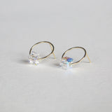 Cube Crystal Circle Studs - cyclicalind