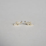 Sparkle Leaf Studs