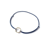 Hexagon Brass Bracelet | Navy