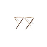 3D Triangle Wire Earrings