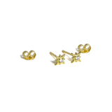 Supernova Earrings Alternate - Yellow gold