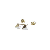 Triangle Color Block Stud | Gold