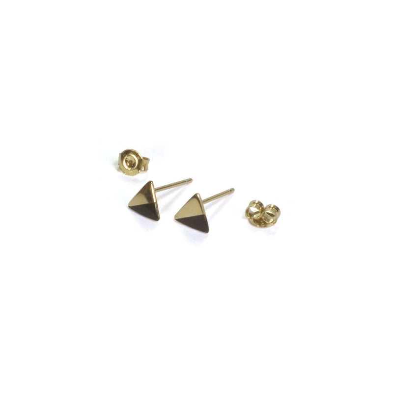 Triangle Color Block Stud | Gold