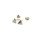 Triangle Color Block Stud | Gold