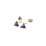 Triangle Color Block Stud | Gold