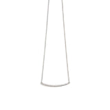 Pave Curved Bar Necklace