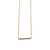 Gold Short Bar Necklace Close Up