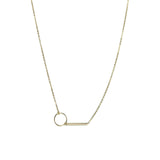Gold Filled Circle and Bar Necklace Alternate