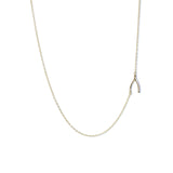 Yellow Gold Wishbone Necklace Alernate