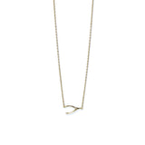 Yellow Gold Wishbone Necklace