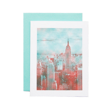 Postcard with a Photograph of New York City Buildings as Artwork 