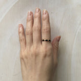 Black Enamel Band Ring