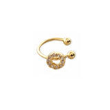 Crystal Open Circle Ear-cuff