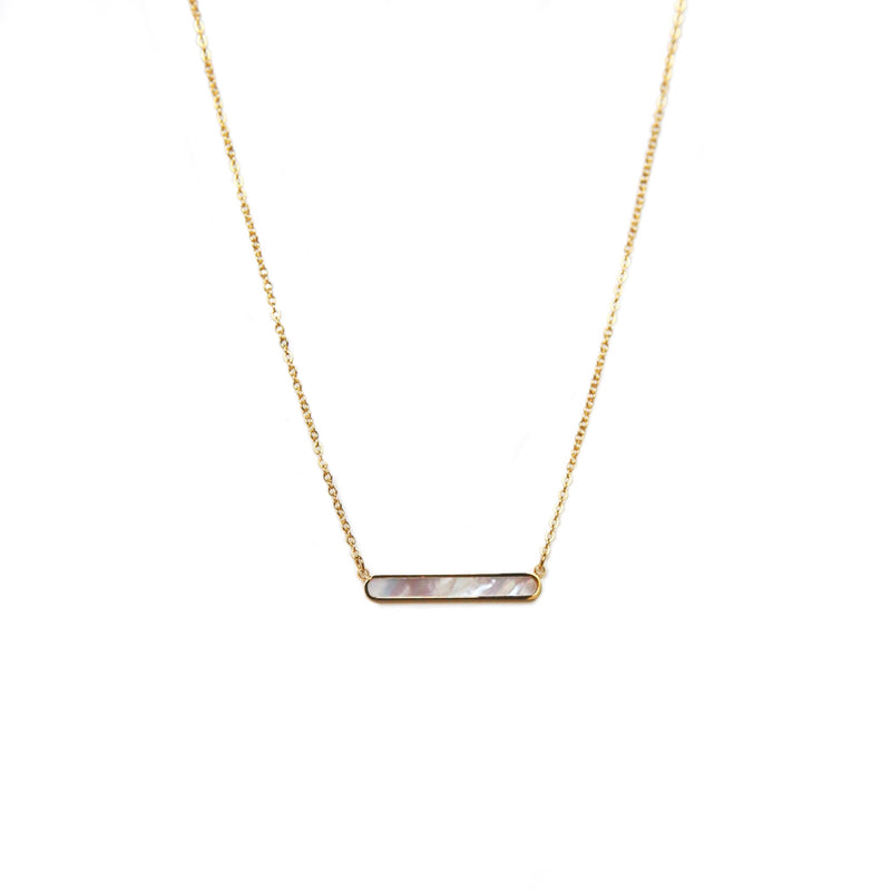 Mother of Pearl Bar Necklace