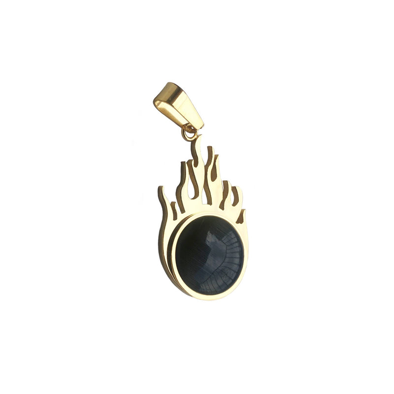 Fire Black Onyx Pendant